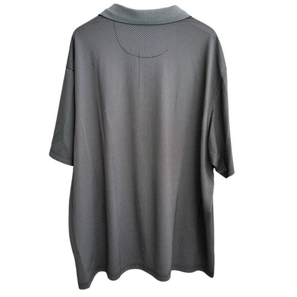 Roundtree & Yorke Performance Polo Shirt 3XB Gray Geometric Print - Picture 5 of 8